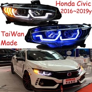 Civic FC `16~`19 Head Lamp Projector W/Sequential Signal Light + Welcome Light ( Blue )