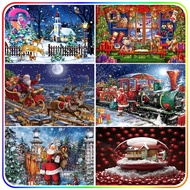 【PL】Christmas Scenery 5D Diamond Painting Set Square drill / Round drill Crystal Cross Stitch Full D