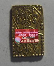 日本 金幣 ，二分小判金 ， 明治時期手工打制的長方形金幣 20x12