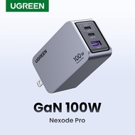 【Nexode Pro】UGREEN GaN 100W Fast Charger Adapter อะแดปเตอร์ for MacBook iPad iPhone 15 14  Pro Max Samsung S24 S23 Ultra Steam Deck Model: 15202