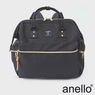 anello 新版基本款2代R系列 防潑水強化 3WAY經典口金波士頓後背包- 黑色