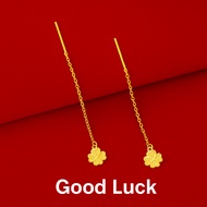 916 gold earrings Nasasangla 916 Gold Japanese and Korean Four Leaf Earring Small Fresh Clover Earri