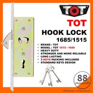 TOT 1685 Hook Lock / sliding door lock / kunci grill besi pintu / pintu grill besi / grill door lock kunci pintu sliding