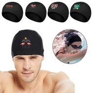 Bathing Cap Waterproof Swim Cap Professional Competition Swim Cap Long Hair Swim Cap Flamingo Series