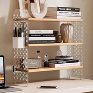 Bookcase Small Simple Hole Student Layered Desktop Industrial Storage g2f Shelf Desk Bookshelf Desk 
