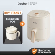 Gaabor 4L Air Fryer Updated Design and 1.5L Multi-Use Rice Cooker with Steamer