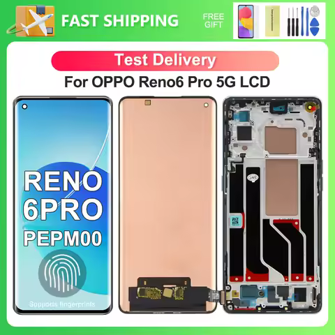 OEM For OPPO Reno6 Pro 5G 6.55''For Reno 6 PRO PEPM00 CPH2249 LCD Display Touch Screen Digitizer Ass