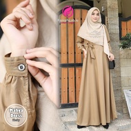 Gamis Pemda PDH PNS Toyobo Khaki -Mahya Dress Khaki - Gamis Toyobo Khaki Fania Hjab Gamis