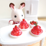 經典草莓刨冰 糖漿挫冰 耳環 單支 1/12 森林家族 娃用