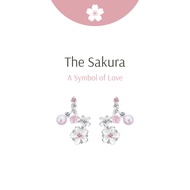 Blooming Sakura and Pink Pearl Earrings