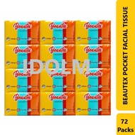Beautex 3Ply Pure Pulp Pocket Tissue 72 Packs