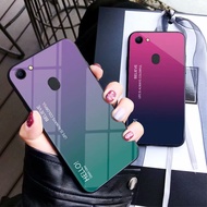 Hello Glass Case For OPPO F5 OPPO F5 Youth OPPO F7 OPPO F3 OPPO F3 Plus OPPO R1 Plus Phone Case Luxury Colorful Rainbow Gradient Tempered Glass Back Cover