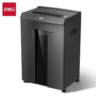 Deli Paper Shredder Cutter Machine Shredded Mesin Kertas Hancur 7 Sheets (1 Year Warranty) - 30L