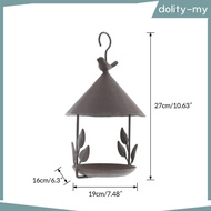 [dolity] Gazebo Shaped Feeder Vintage Handmade Outdoor Garden Decoration Hanging Feeder