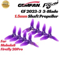Gemfan Hurricane 2023 3-Blade Purple Color Propeller 1.5mm Shaft For Flywoo Firefly 20Pro/Mobula8 (4