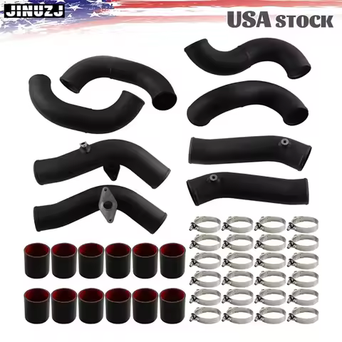 Turbo Intercooler 70mm Piping Kit For Nissan GT-R R35 VR38DET VR38 09-15 Black