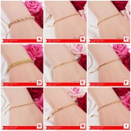 GR 010 Xuping Bracelet Plain Chain Model Gold Plated Jewelry Luxx Xuping