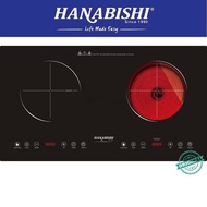 Hanabishi HA2839IRC  2 in 1 Electric Infrared Ceramic &amp; Induction Built In Stove/Dapur Gas Kaca