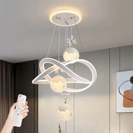 lampu gantung kristal minimalis mewah Lampu Gantung Ruang Tamu Lampu Gantung Dekoratif 3 warna LED