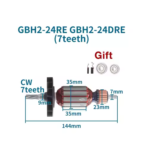 AC220-240V Armature for Bosch GBH2-24 GBH 2-24 GBH2-24RE DRE Power Hammer Rotor Anchor Stator Coil P