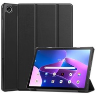 全城熱賣 - 適用於Lenovo Tab M10 Plus 10.6 3rd Gen 2022 卡斯特紋三折支架智能平板皮套（黑色）