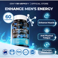 Oxyenergy BIG BLUE D-Aspartic Acid HPMC Capsules 60's Halal with L-Arginne Ashwagandha Zinc Vitamin 