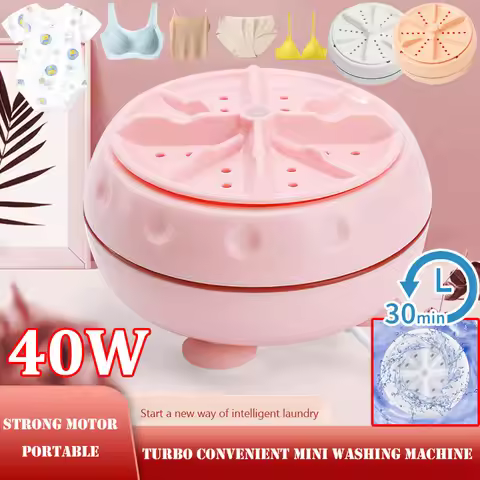 Automatic Turbine Washing Machine Laundry Portable Travel Washer Air Bubble And Rotating Mini Washin