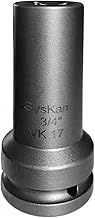 Syskan Kraft 17 x 17 mm Impact Wrench Nut with Square Output Profile, 3/4 Inch Drive, Long 4-Point S