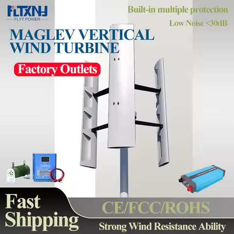 Wind Turbine 8KW 5KW 6KW 48V 96V Vertical Axis Maglev Plant High Voltage Wind Generator Hybrid Charg