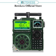 Retekess TR113 Portable FM AM UHF LW Radio Ham Radio Rechargeable Bluetooth Radio Digital Display Wi
