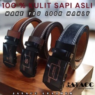 Men's Genuine Leather Belt with Clip-On Buckle Men's Genuine Leather Belt/ Genuine Leather Belt/