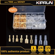 [Hàng Có Sẵn] KIPRUN 270 Cái Đầu Nối Càng Cua Đực Cái Khối Thiết Bị Đầu Cuối Uốn Dây Với Ống Bọc Các