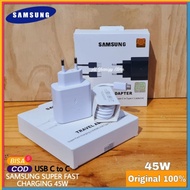 100% Original SAMSUNG SUPER FAST CHARGING Charger SAMSUNG 45W C TO C Charger