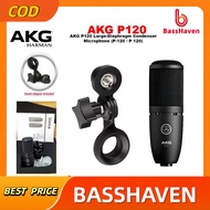AKG P120 Professional Studio Condenser Microphone | Large-Diaphragm Cardioid Mic for Crystal Clear V