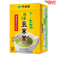 伊藤園 - 伊藤園 - 抹茶玄米茶包 (生態茶包) 糙米茶 日本大米香脆炒米 綠茶 方便沖飲 外帶 1盒（ 20小袋）平行進口632505 新舊包裝發貨G6-2