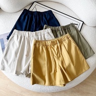 Original Uniqlo 2023 summer cotton and linen shorts women's sports casual elastic waist loose straight-leg pants 459523