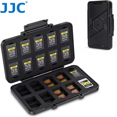 JJC CFexpress Type A Card Case Storage 60 Slots Memory Card Organizer Holder Box for 40 Micro SD 20 