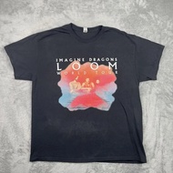 Baju Imagine Dragons untuk lelaki, saiz XL, hitam, gaya rock, muzik grunge, kumpulan LOOM, barangan 