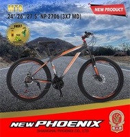 Sepeda Gunung MTB New Phoenix 26" 3x7 Speed