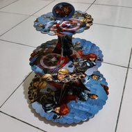3 Tier Cupcake Stand Captain America Character 3-Tier Cake Stand/