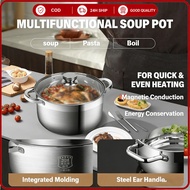 Stainless Steel Pot Stainless Steel Pan Cookware 304 Multipurpose Cooking Pot
