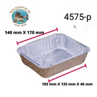 4575-P 四方形铝箔餐盒 4575-P Bekas Aluminium Foil Petak Square Aluminium Tray 4575-P (5pcs)