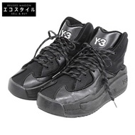 Y-3 HOKORI 高筒運動鞋，女款，全黑，鞋幫高度 22.5 厘米，EF2634，美國5 1/2 [二手]