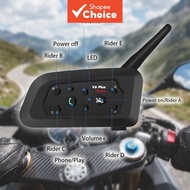 V6 Plus Helmet Bluetooth Intercom 1500M Waterproof Motorcycle Helmet System Intercom Helmet Motorcyc