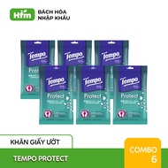 [MUA 5 GÓI TẶNG 1 GÓI + 1 GÓI THẠCH GUMI] Khăn giấy ướt diệt khuẩn Tempo Protect Wet Wipes Thương Hi