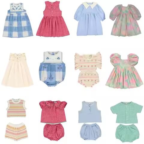 Kids Girls Dress 2026 Summer Bebe Baby Tee Top and Shorts Suit Fashion Children Princess Dress