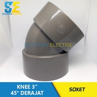 Keni 45 Degree 3 inch Knee/ 3" inch 45 Degree Socket Elbow/ 3" 45 PVC Knee/ 3 45 Turns 45