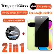 2 IN 1 Privacy Film Google Pixel 10 Tempered Glass for Google Pixel 10 9 8 Pro 4 3 3a 2 XL 9a 8a 7 7