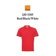 Oren Sport QD5305 Red/Black/White NTMY.os Quick Dry Polo Cotton Microfiber Cool Fit Collared Tee Shi