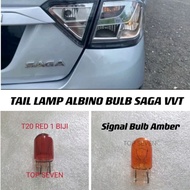 Tail Lamp Albino Bulb Red Saga VVT Lampu Belakang Putih Saga VVT Mentol Merah